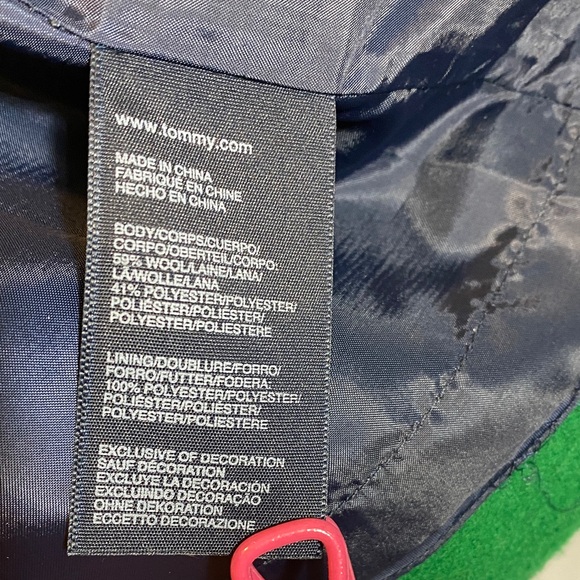 Tommy Hilfiger Wool-blend Stylish Pea Coat in Vibrant Kelly Green - women-M - Picture 11 of 15